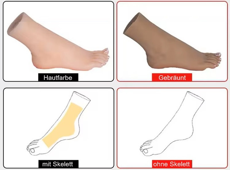 Hautfarbe-weiblich-Silikon-und-TPE-Füße (HU)